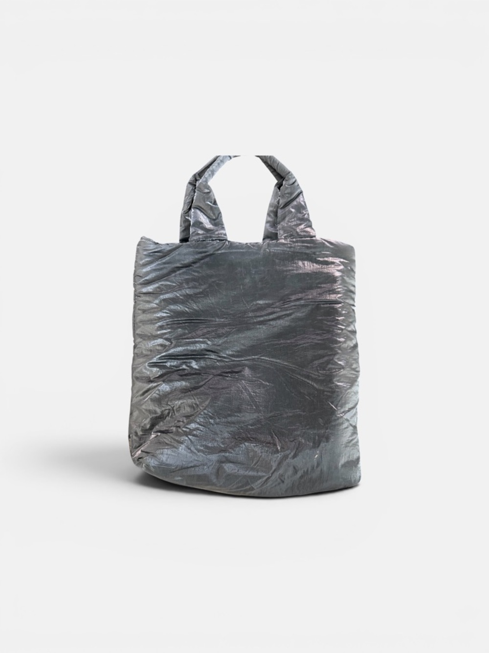 Caraa Shiny Black Nylon Sport Tote
